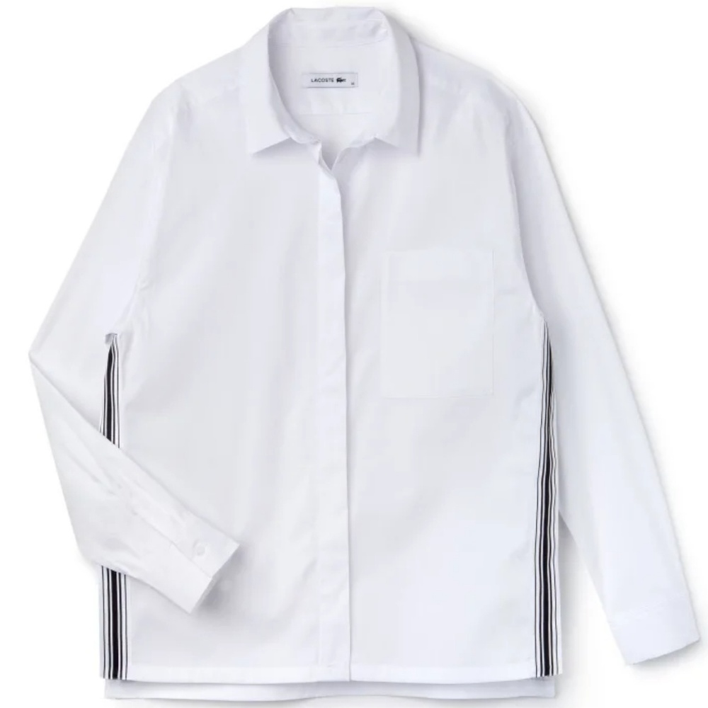 Lacoste Button Down Contrast Band Shirt